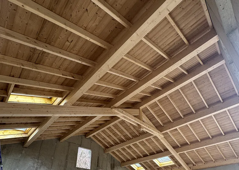 Charpente ossature bois pour extension, Allinges