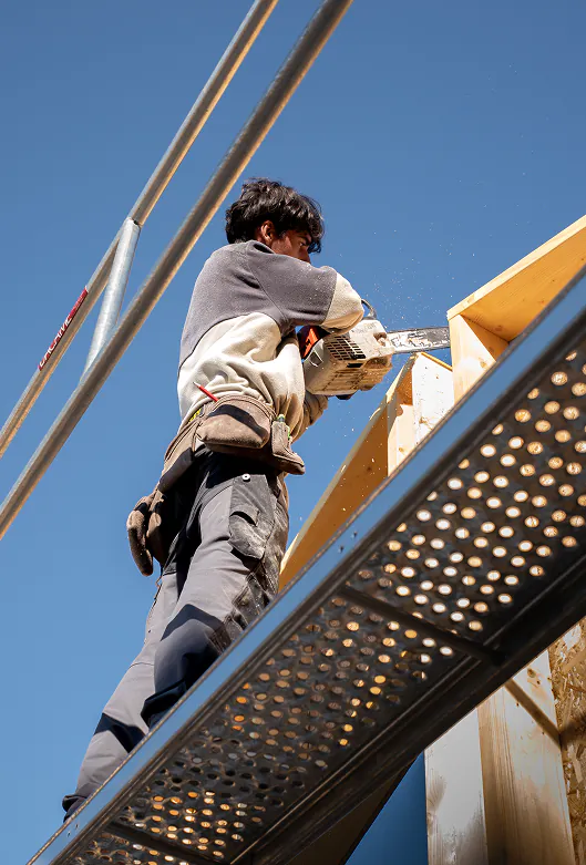 Chantier charpente Haute-Savoie