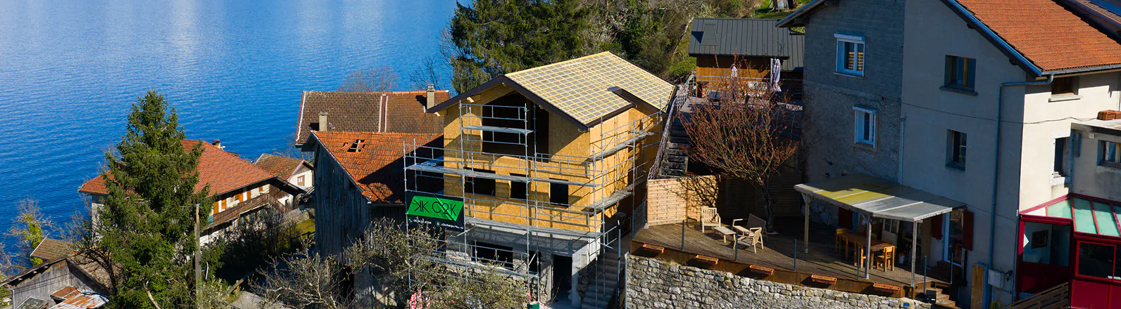 Finitions ossature bois bardage, C2K Charpente Haute-Savoie